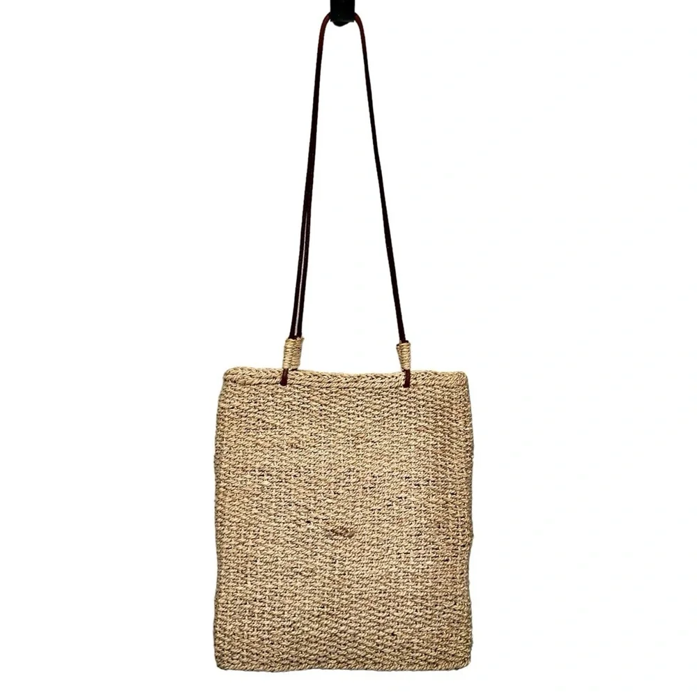 SAN DIEGO HAT CO Woven Straw Boho Crossbody Tote Bag - Picture 10 of 10